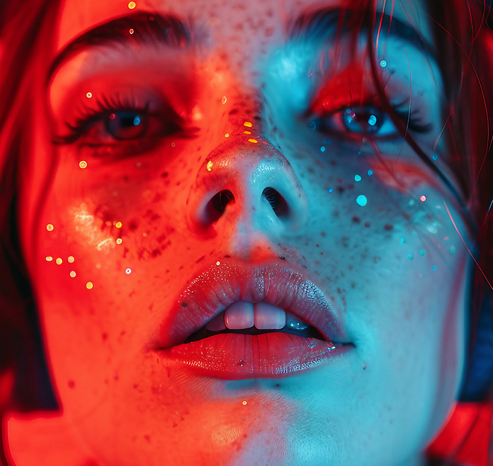 AI generated photo of young attractive person blogger taking sel